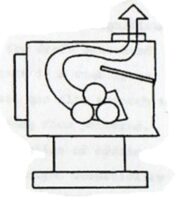 Black white plain wood stove